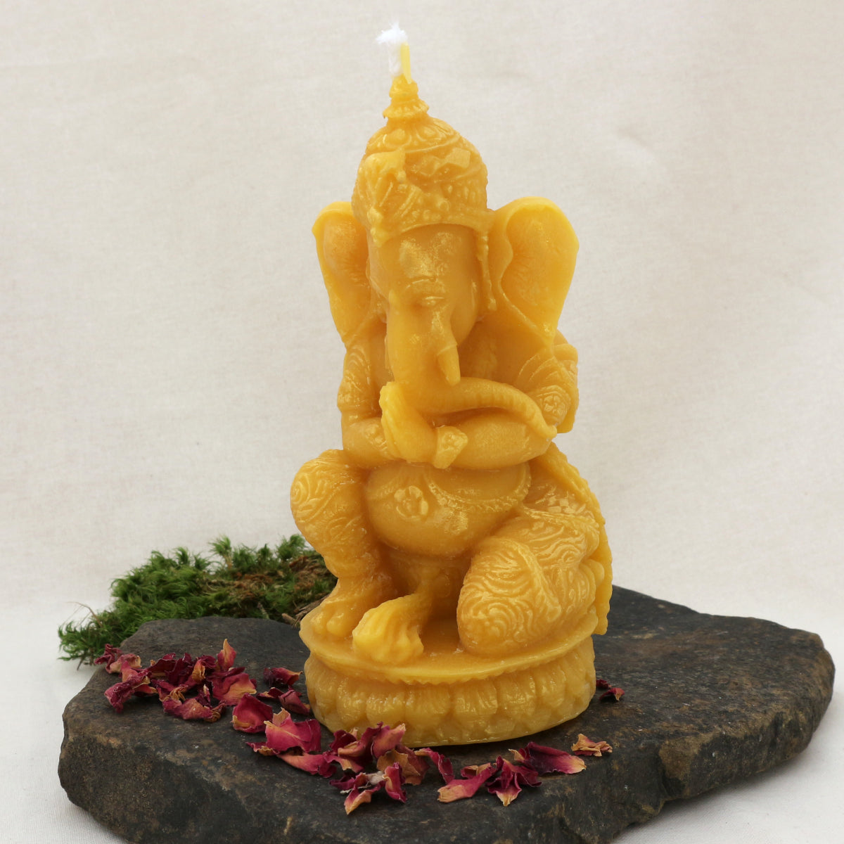 Ganesha Ritualkerze aus Bienenwachs