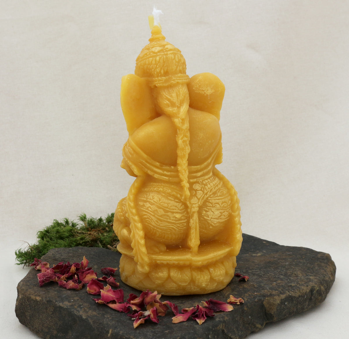Ganesha Ritualkerze aus Bienenwachs