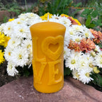 Love - - - Beeswax candle