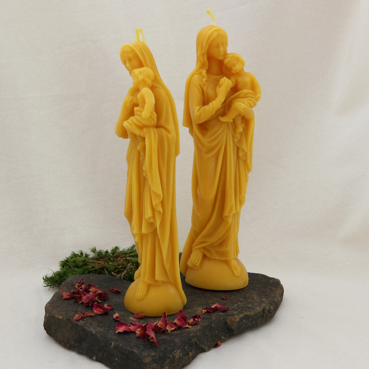 Mutter Maria - Madonna mit Kind - Bienenwachskerze