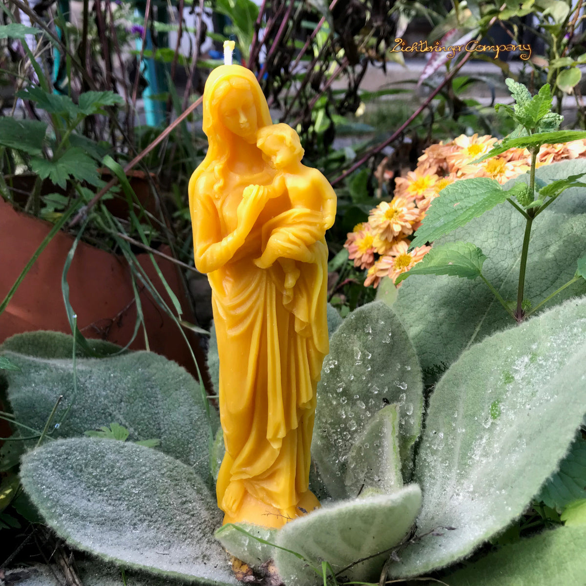 Mother Mary - Madonna and Child - Beeswax Candle