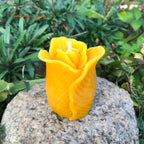 Rosenblüte Kerze aus Bienenwachs