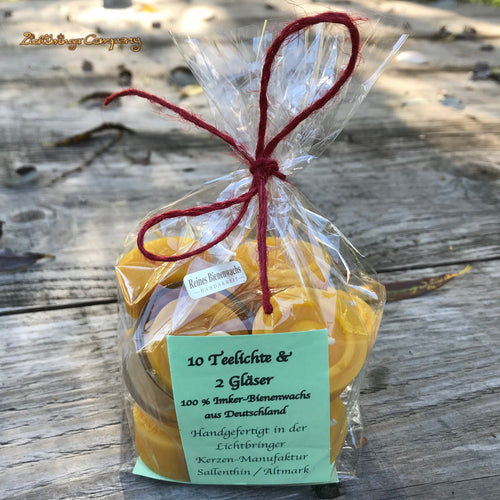 Bienenwachs Teelichter Geschenkset