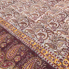 Block Print Paisley Fabric in Natural Colors