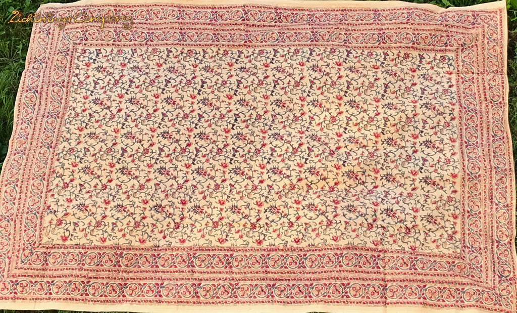 Blockprint Tuch orange