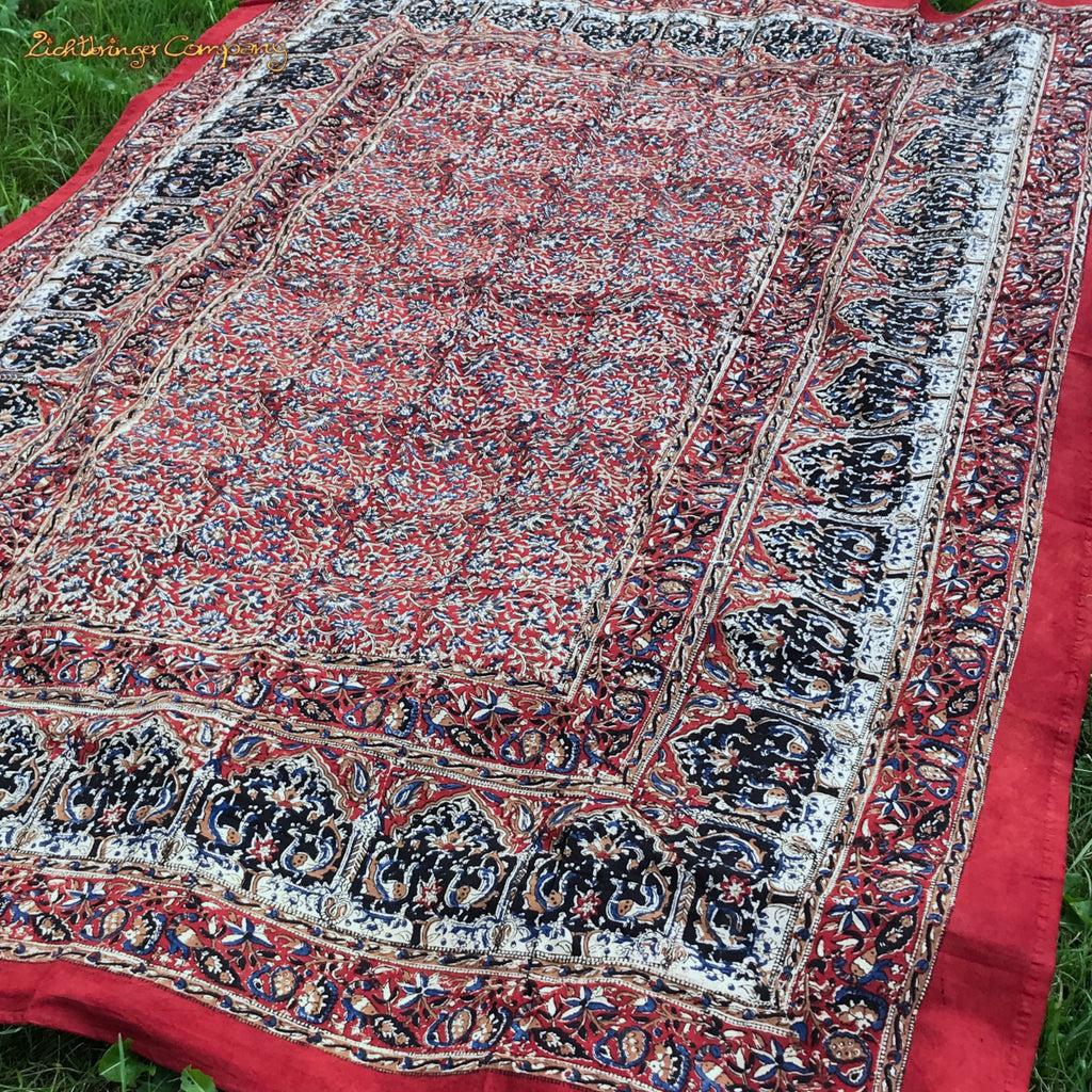 Blockdruck Tuch Oriental mit vielschichtigem Muster