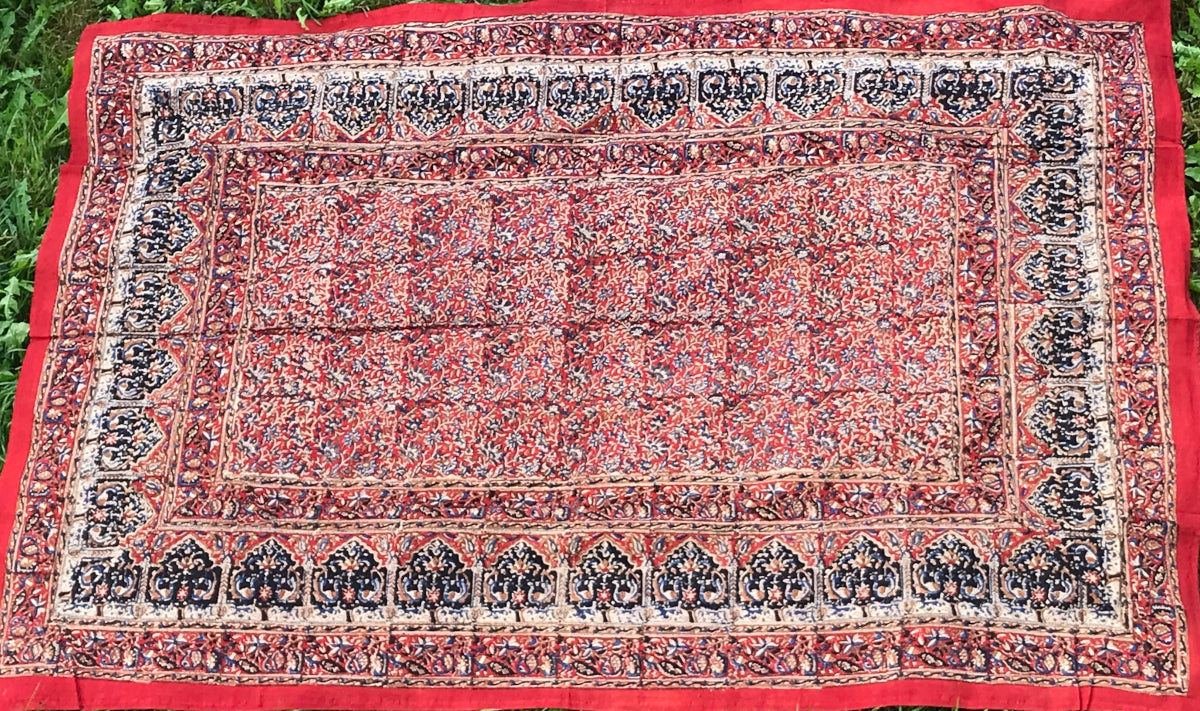 Blockdruck Tuch Oriental mit vielschichtigem Muster