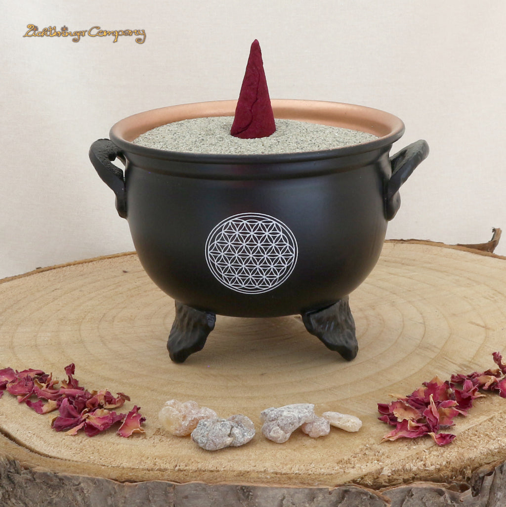 Chaudron avec fleur de vie