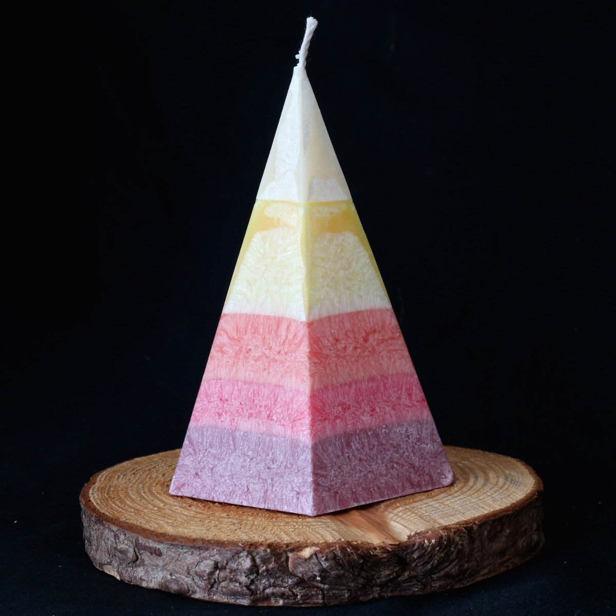 Sonnenzauber Duftkerze Pyramide aus Stearin