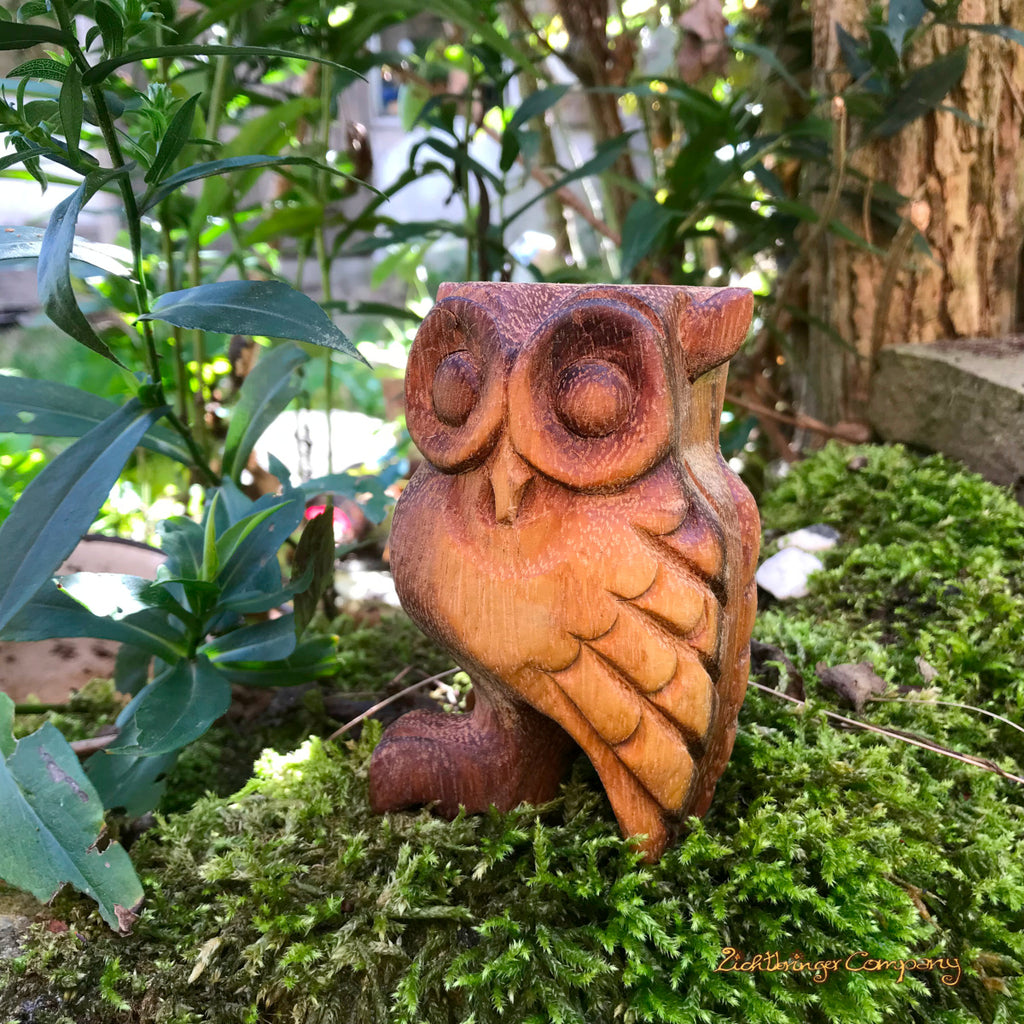 Flöteneule aus Holz Größe 2 – kleine Eulenflöte mit original Eulenruf
