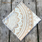 Goldenes Mandala Wandtuch dunkelblau