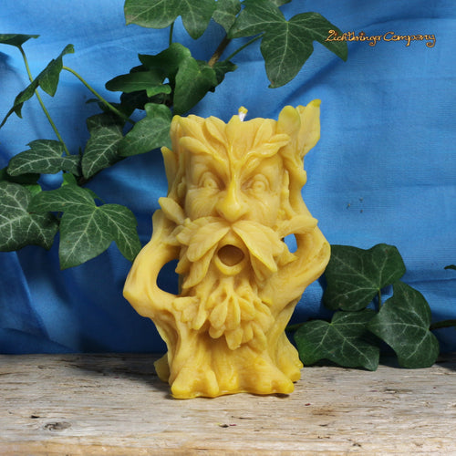 Green Man Kerzenstatue aus Bienenwachs