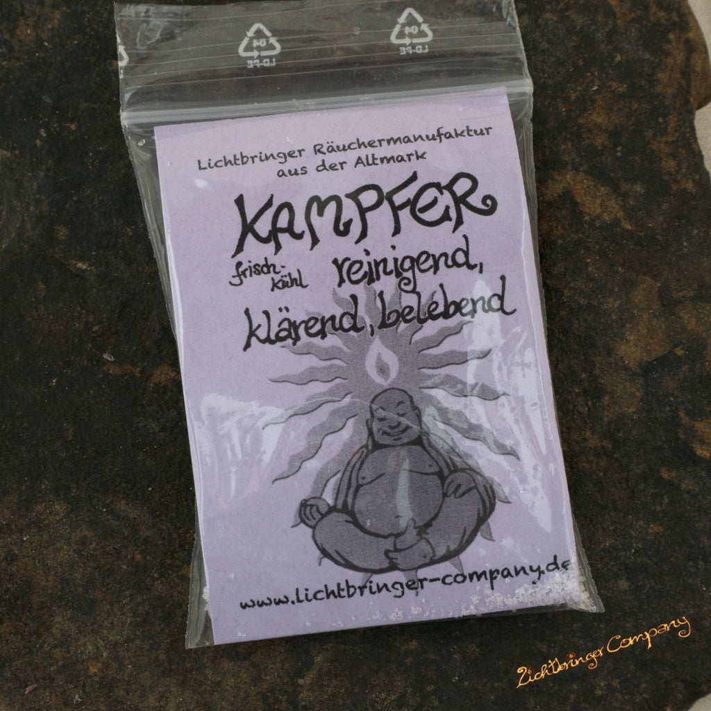 natürlicher Kampfer Räucherharz Kristalle verpackt als 10 Gramm Beutel