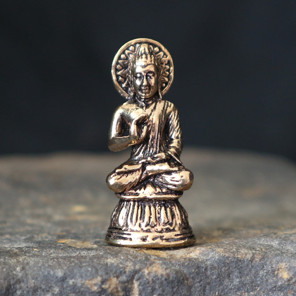 Buddha Mini-Figur aus Messing