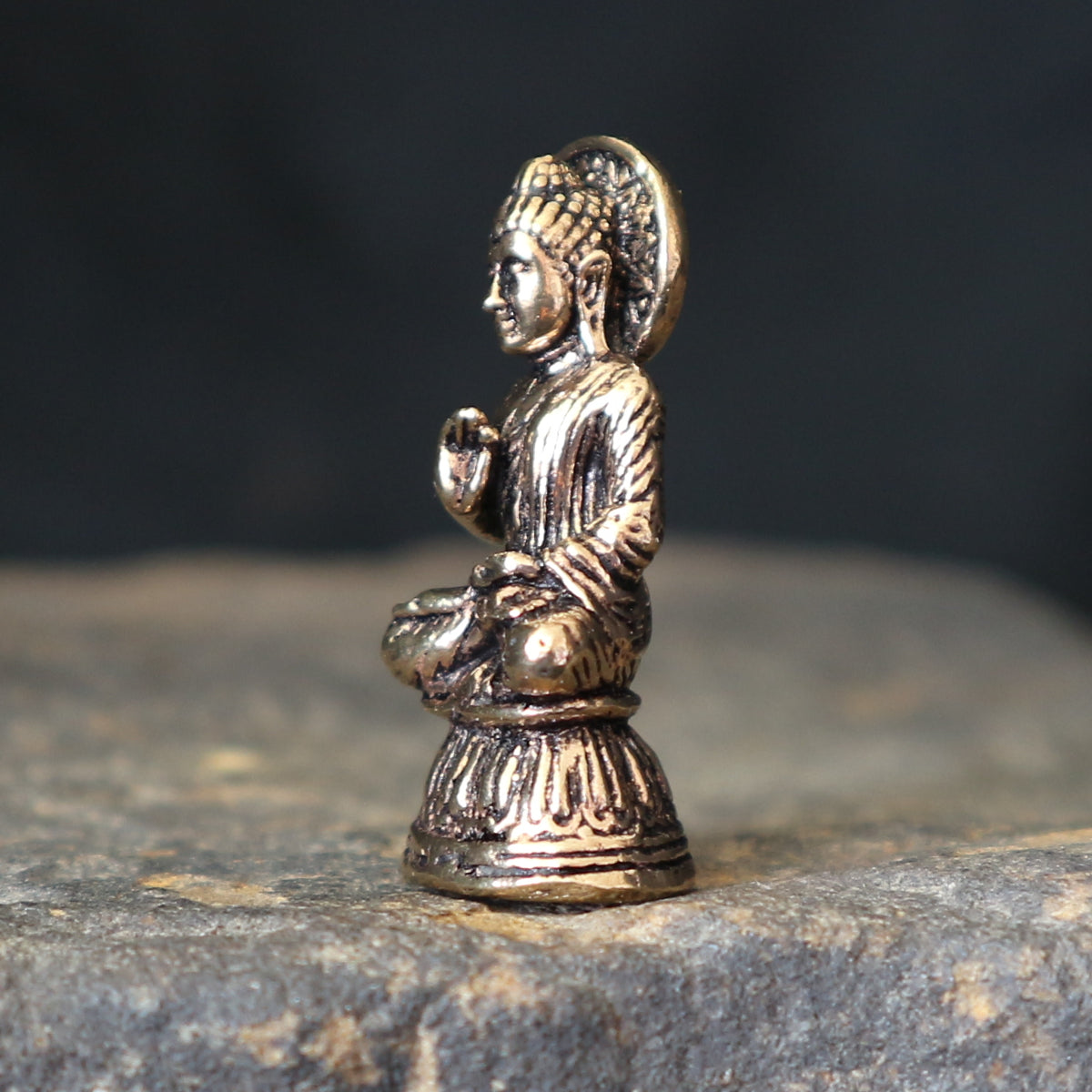 Gautama Buddha - Minifigur aus Messing