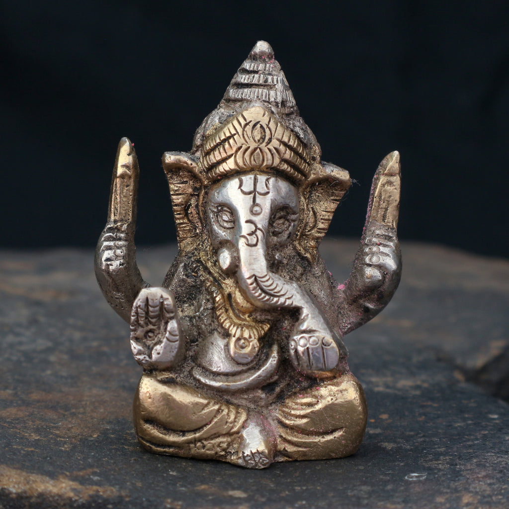 Ganesha Figur aus Messing