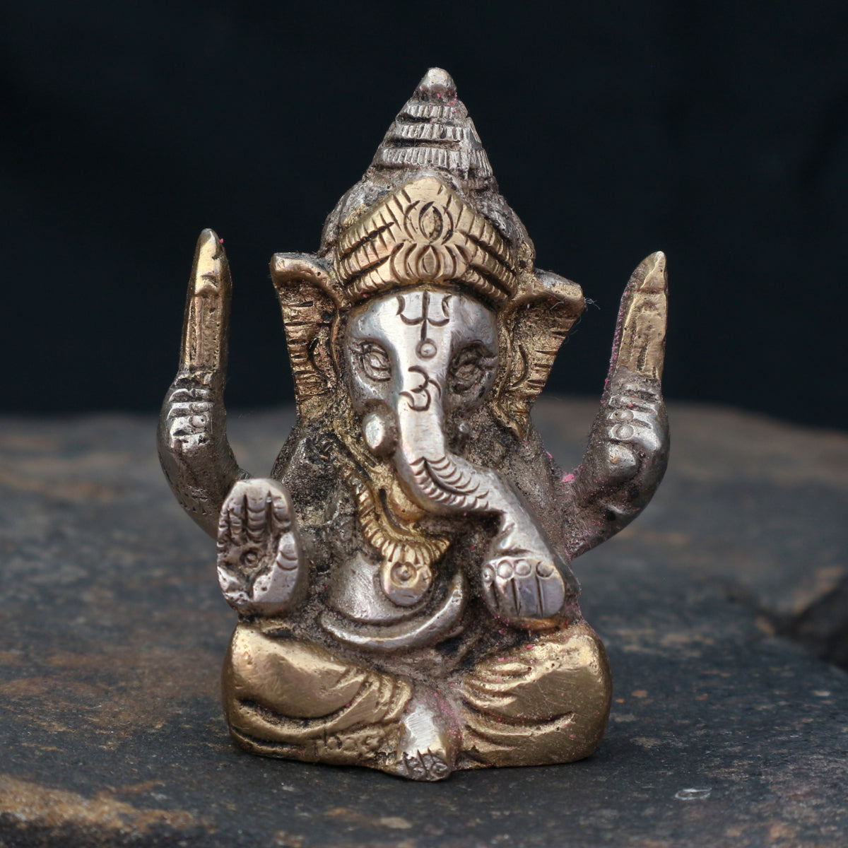 Ganesha Figur aus Messing