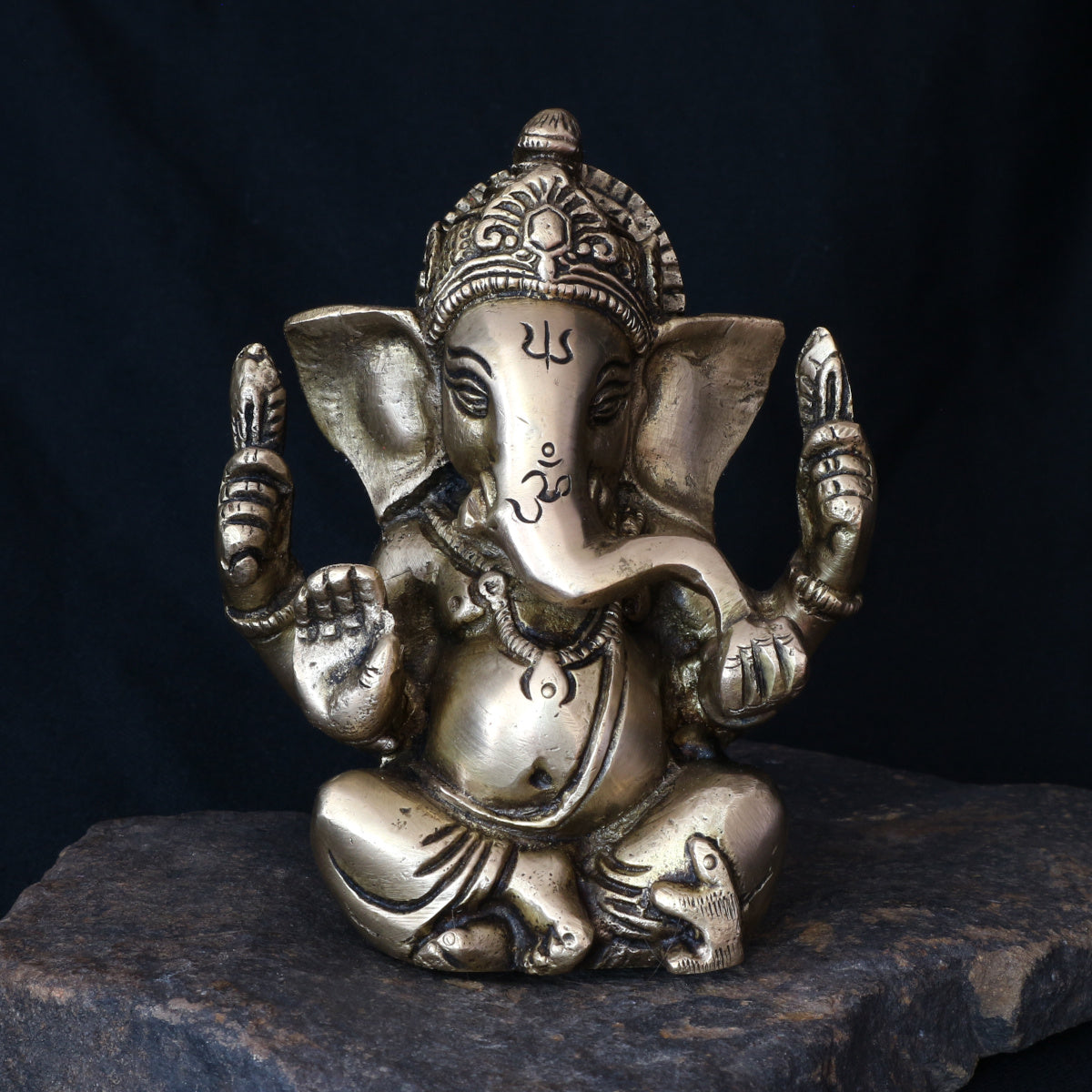 Ganesha Figur aus Messing