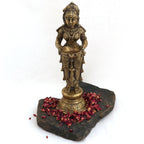 Statue de Deep Lakshmi - hauteur 23 cm, 1550 grammes