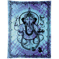 Ganesha Wandtuch in batik-blau