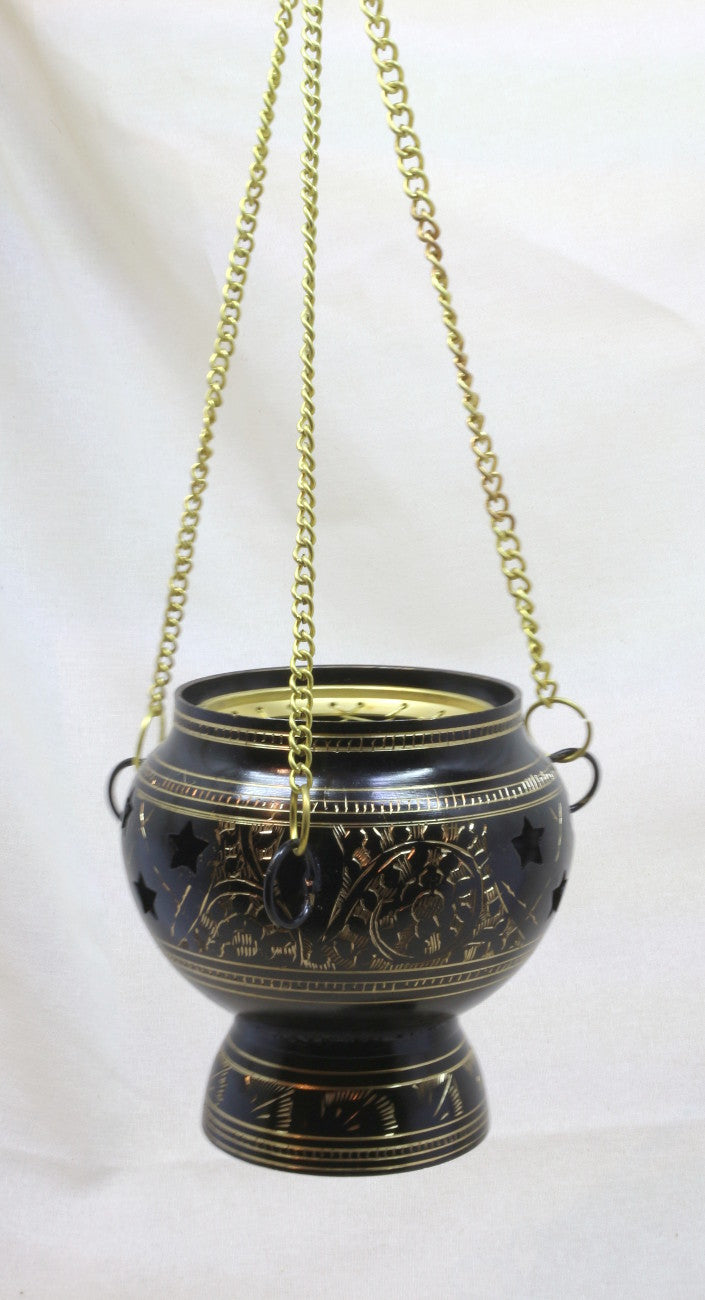 Räucherschwenker - Intarsien schwarz/gold