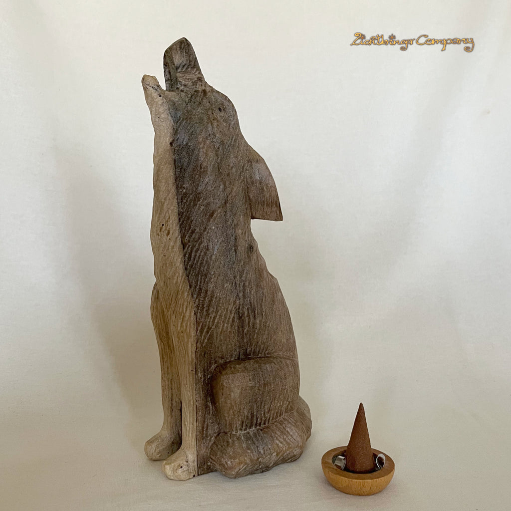 Howling Wolf - Incense Cone Holder