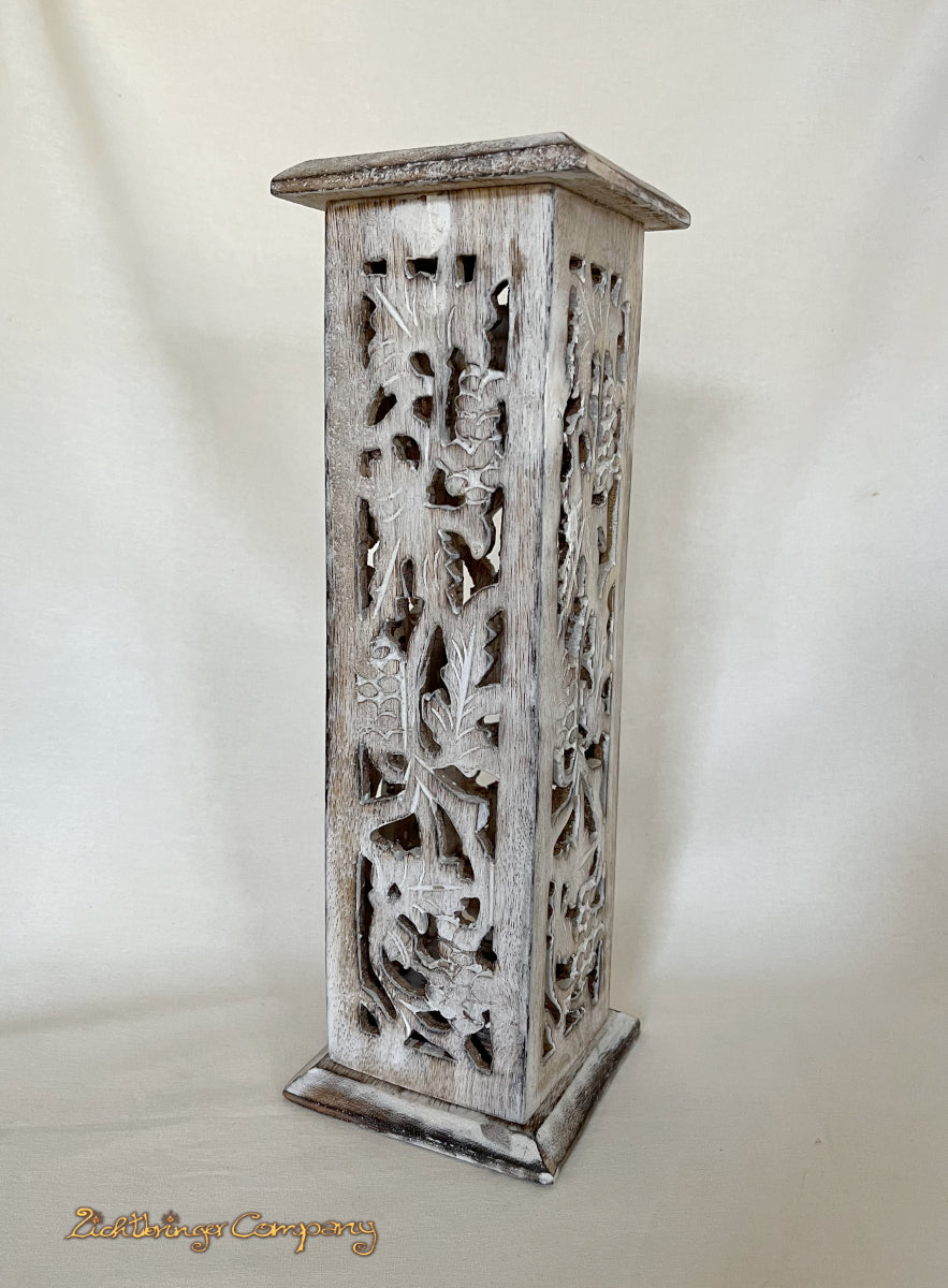 Holzturm für Räucherstäbchen und Räucherkegel