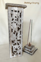 Holzturm für Räucherstäbchen und Räucherkegel