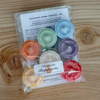 Regenbogen Teelichte Set aus Rapswachs