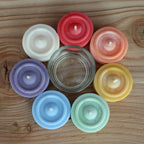 Regenbogen Teelichte Set aus Rapswachs