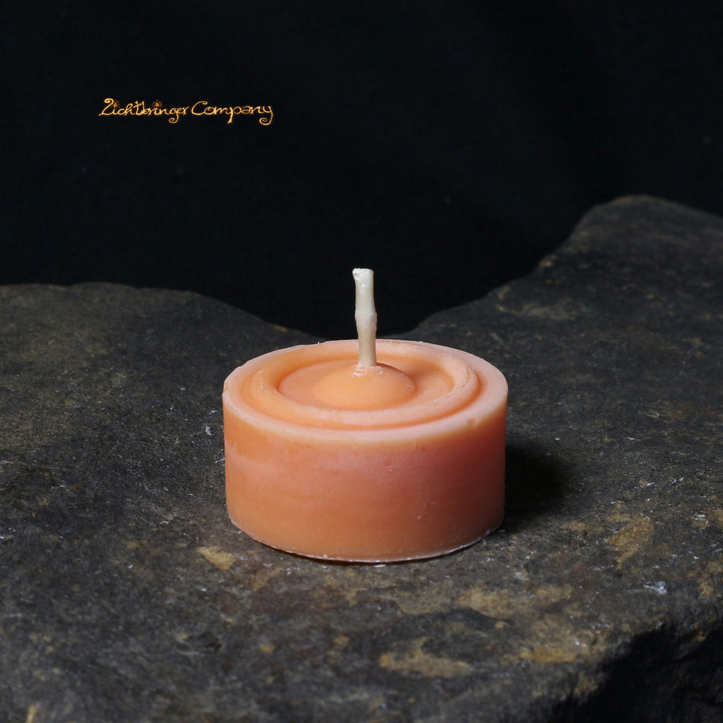 Teelicht aus Rapswachs Farbe orange