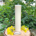 Rapswachs Stumpenkerze Höhe 27 cm, als Taufkerzen-Rohling