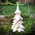 Rapswachs-Tannenbaumkerze natur – naturweiß, Höhe ca. 14,5 cm, handgefertigt von Lichtbringer Company