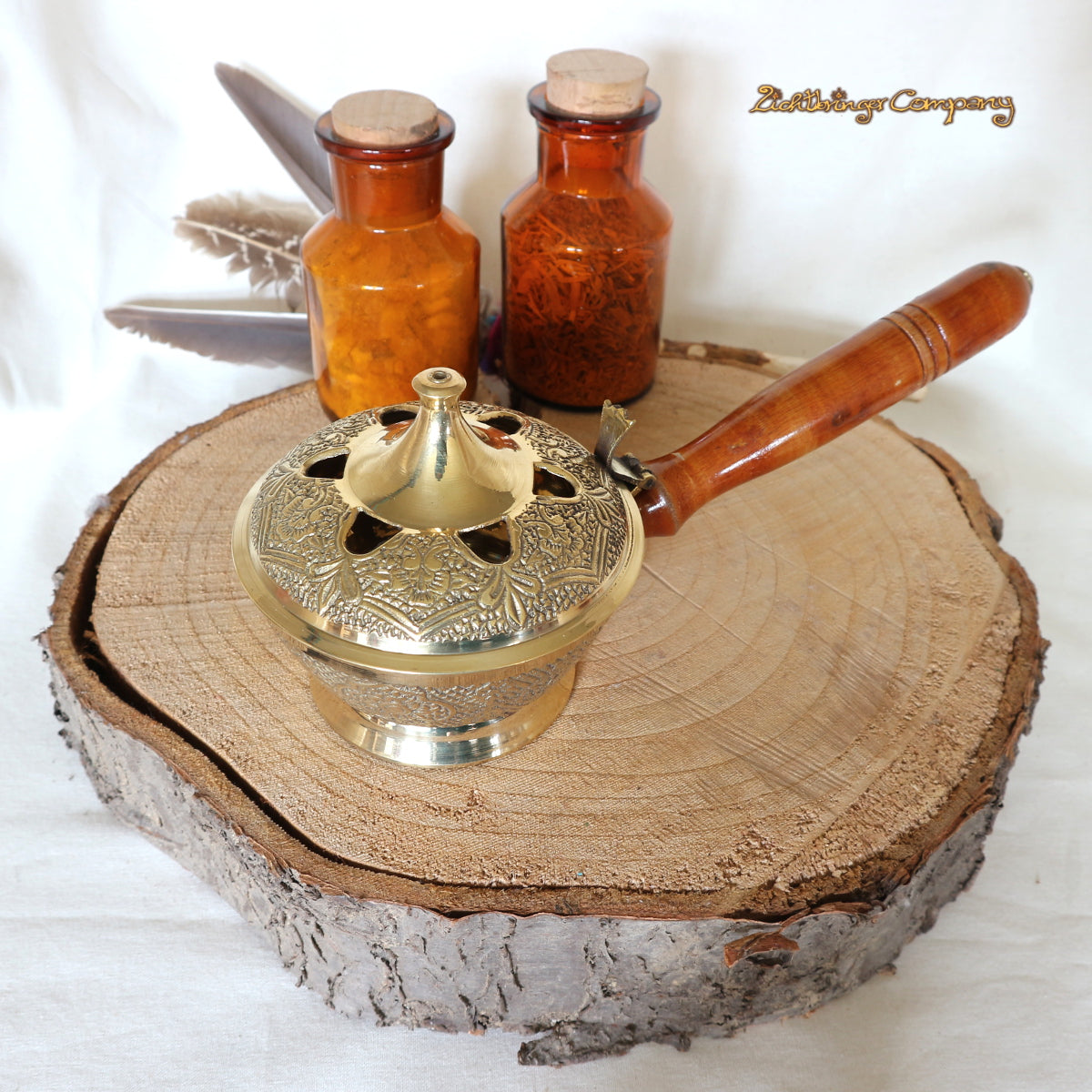 Räucherpfanne Isfahan mit Holzgriff 