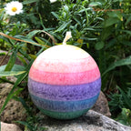 Regenbogenkerze aus Stearin mit Duft