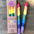 Regenbogen Stabkerzen 3er Set aus Stearin