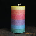 Regenbogenkerze aus Pflanzenwachs