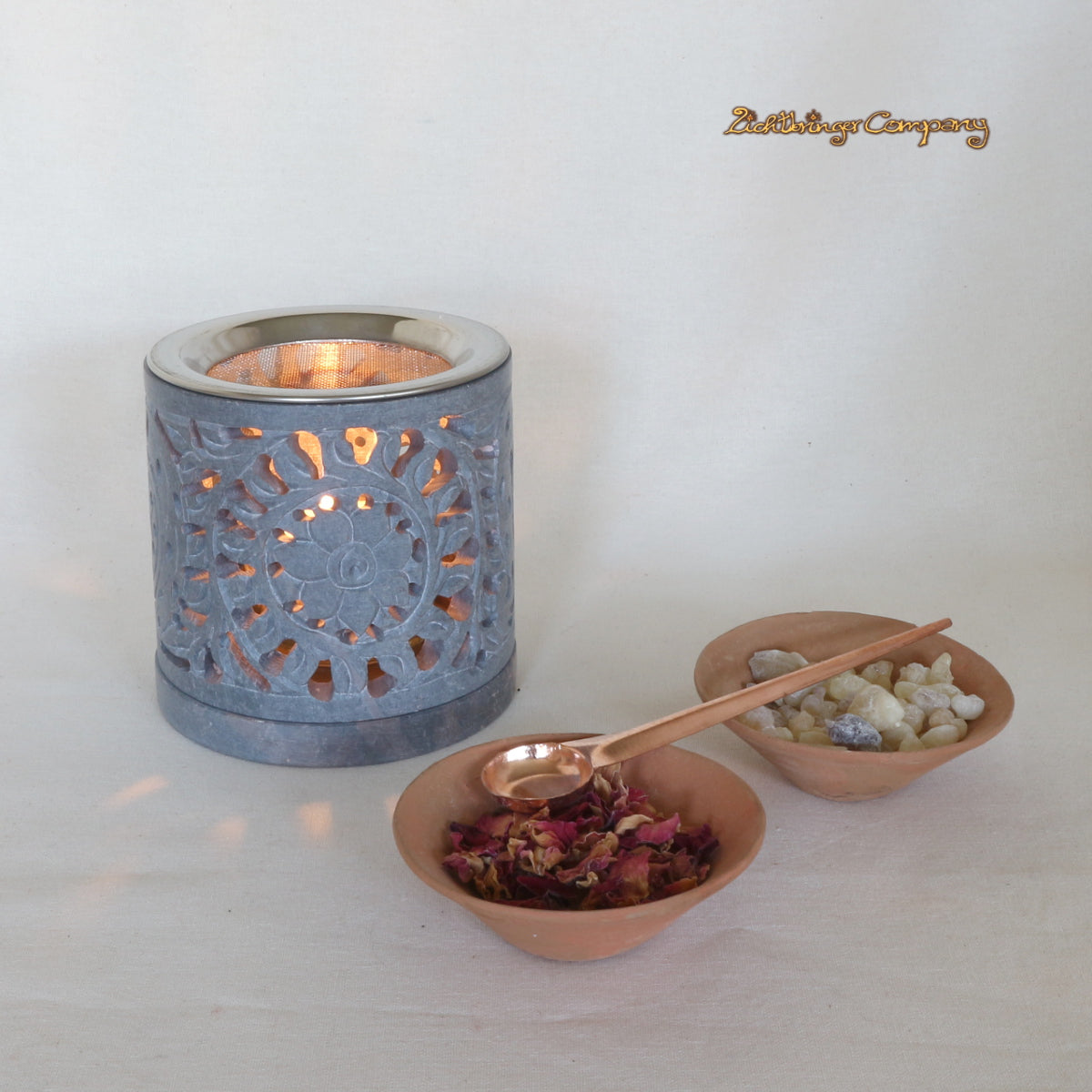 Indra Teapot Warmer, three-piece - Incense Height 7 cm