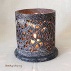 Chauffe-théière Guirlande de fleurs, 3 pièces - Hauteur de combustion 9 cm