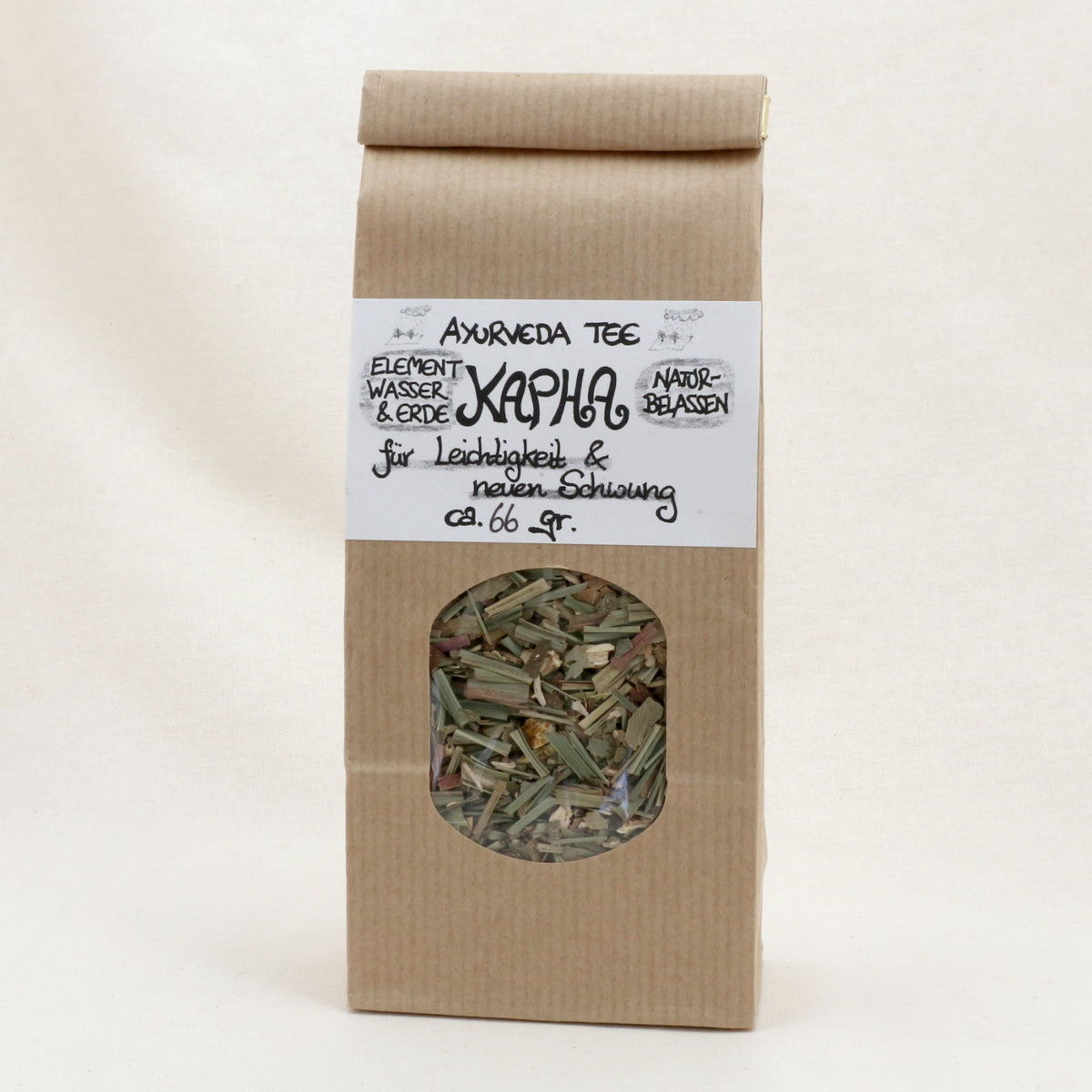 Kapha Ayurveda-Tee - Element Erde – Ayurveda Kräutertee im Papier-Blockbodenbeutel von Lichtbringer Company