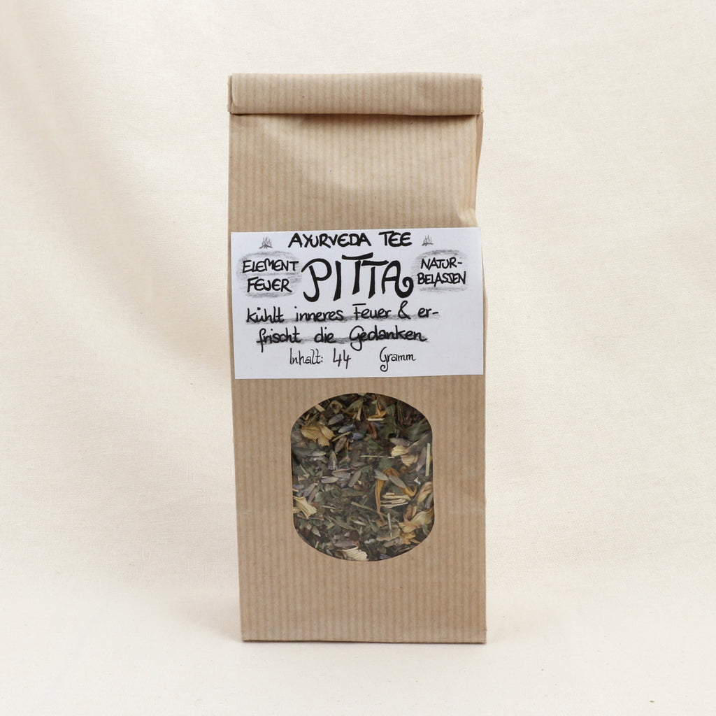 Pitta Ayurveda-Tee - Element Feuer – Ayurveda Kräutertee im Papier-Blockbodenbeutel von Lichtbringer Company