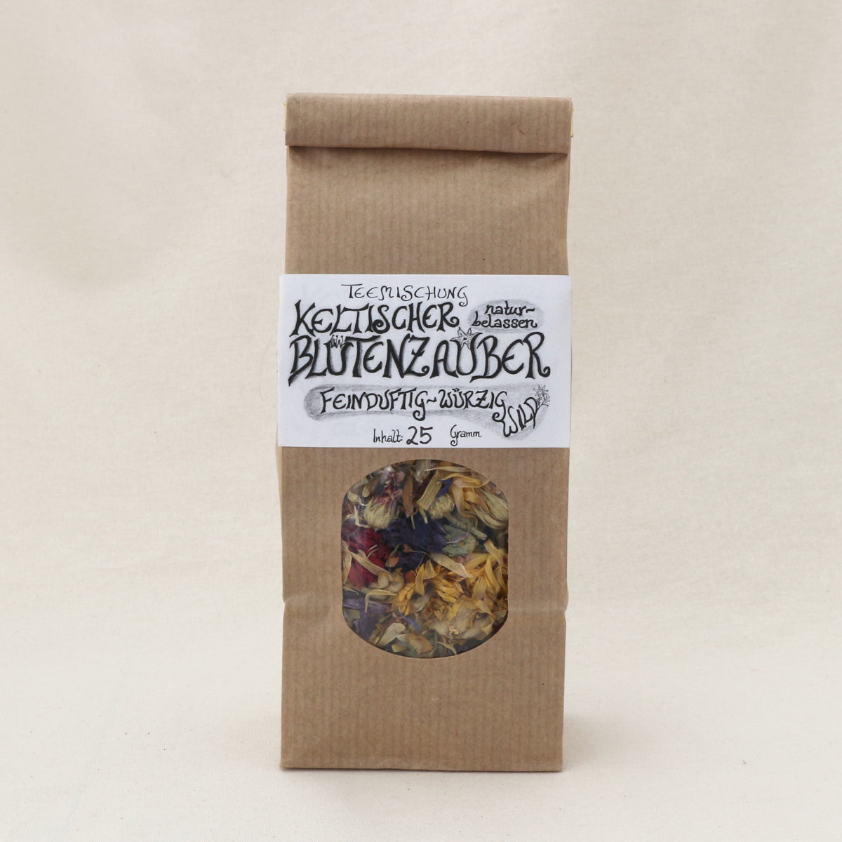 Keltischer Blütenzauber – Kräutertee im Papier-Blockbodenbeutel von Lichtbringer Company