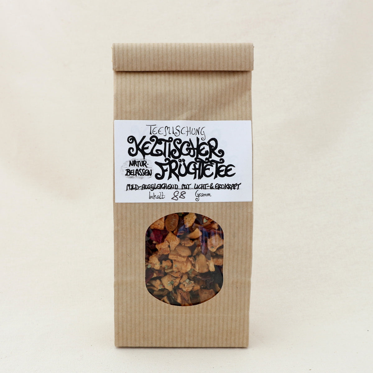 Keltischer Früchtetee – Kräutertee im Papier-Blockbodenbeutel von Lichtbringer Company
