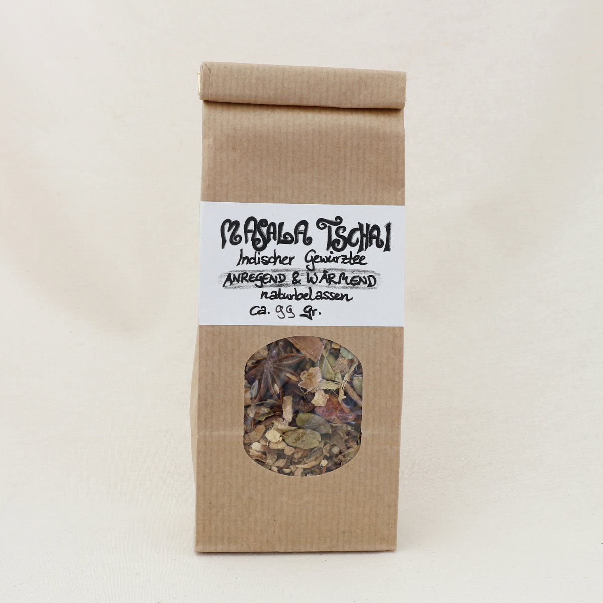 Masala Tschai - indische Chai-Teemischung – Chai Gewürztee im Papier-Blockbodenbeutel große Packung von Lichtbringer Company