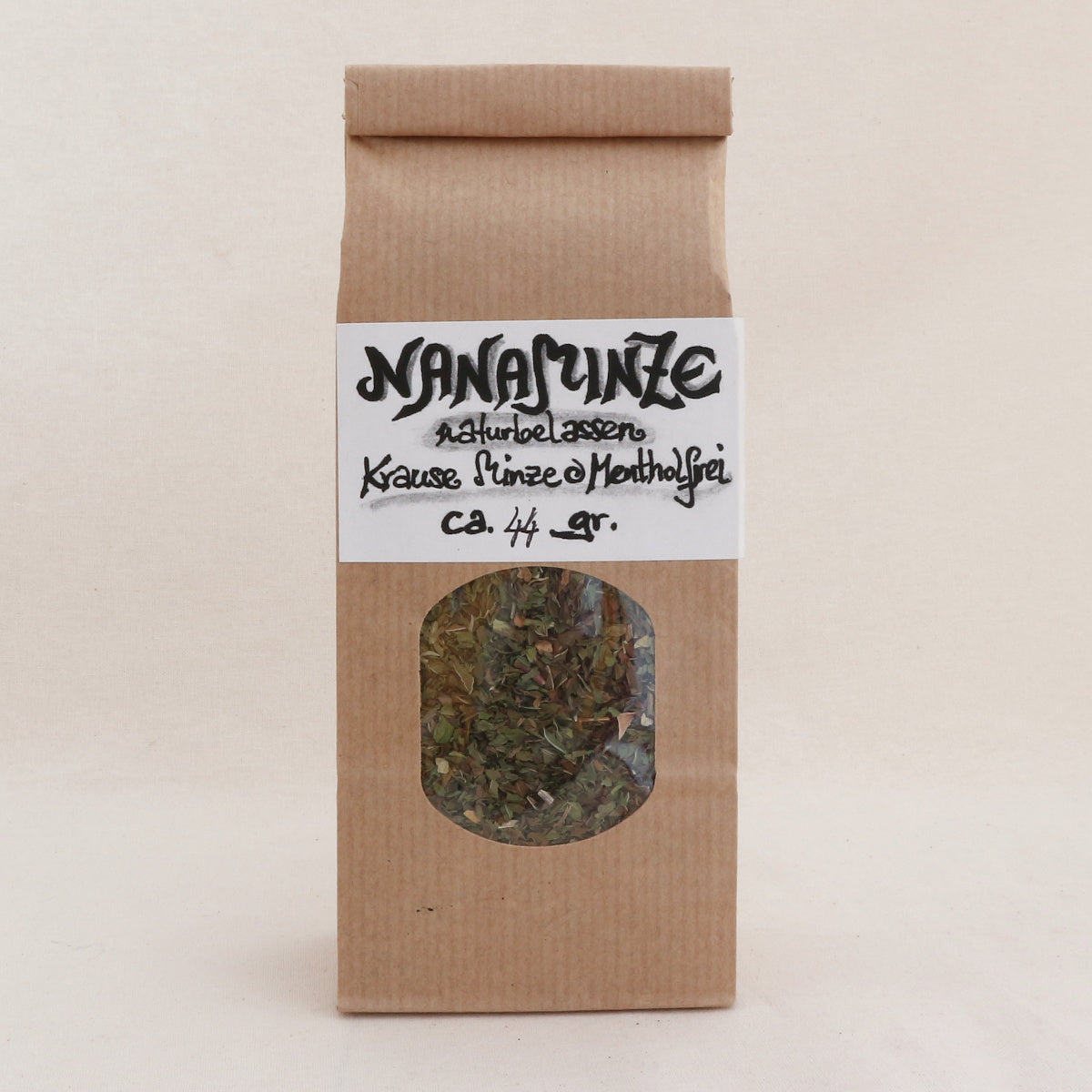 Nanaminze naturbelassen – Kräutertee im Papier-Blockbodenbeutel von Lichtbringer Company