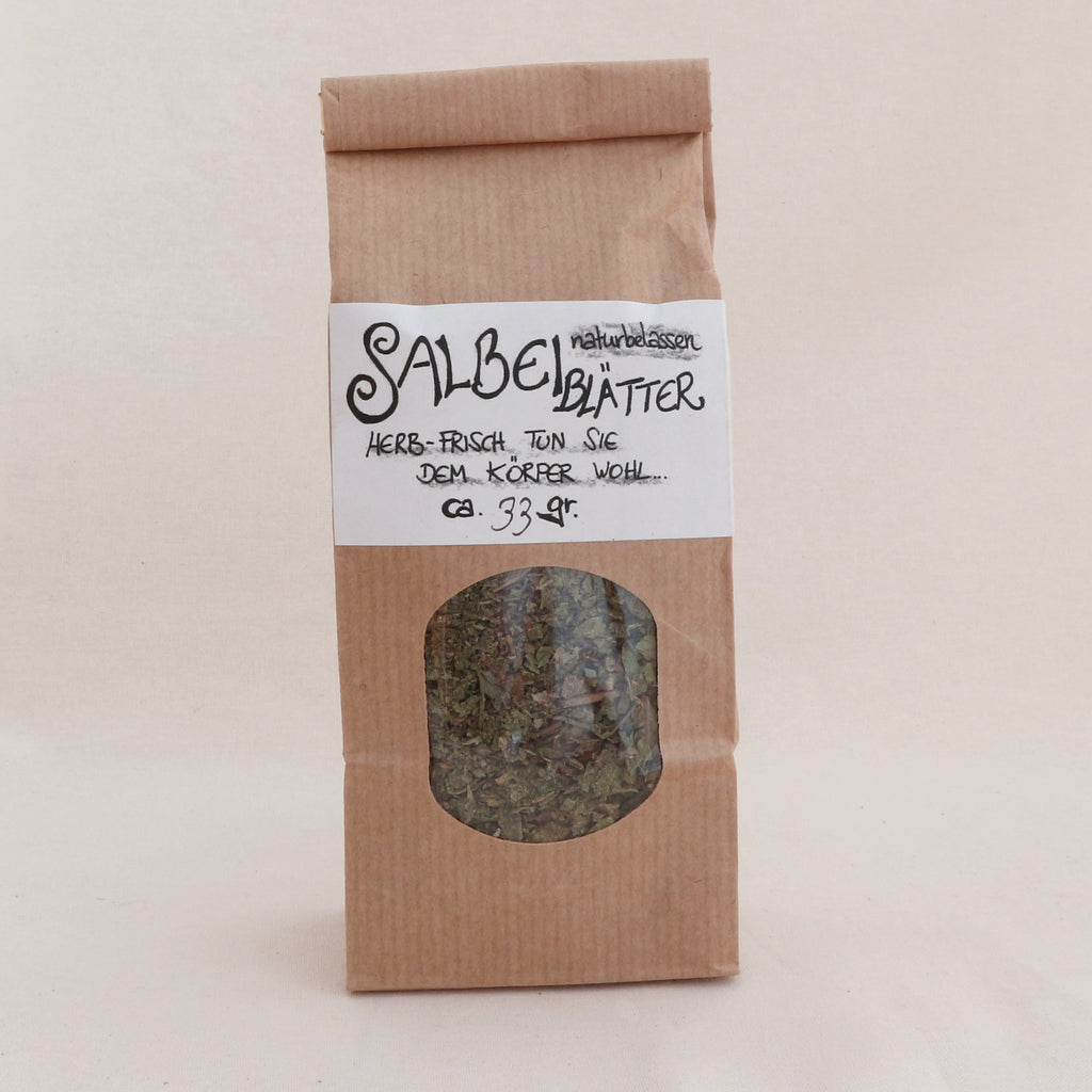 Salbeiblätter - im Angebot – Kräutertee im Papier-Blockbodenbeutel von Lichtbringer Company