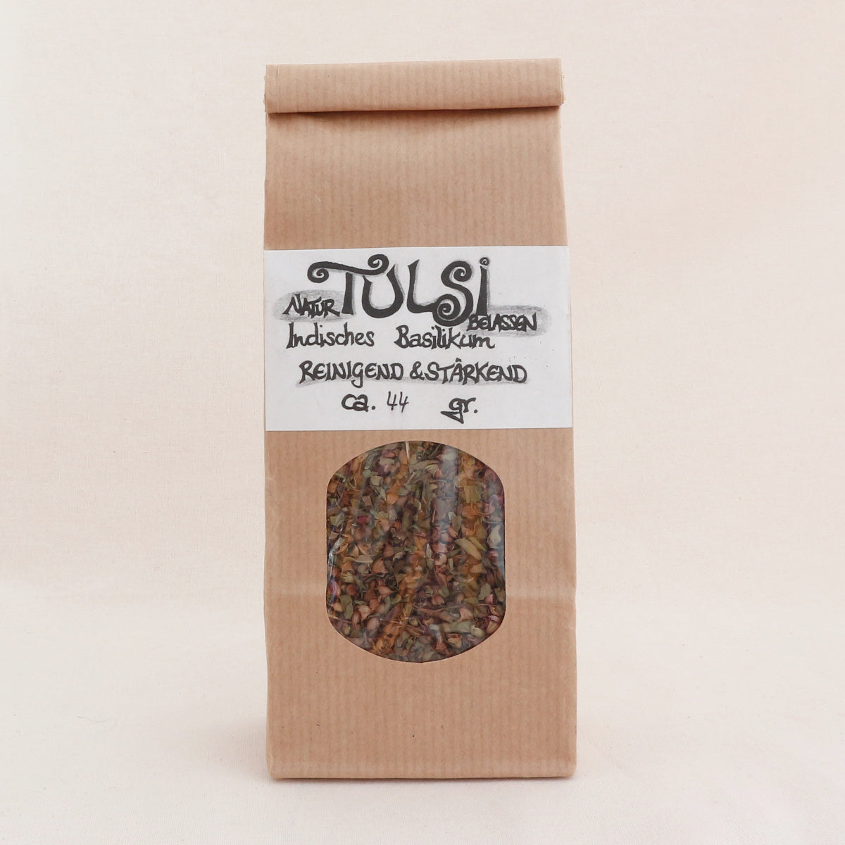 Tulsi - Indisches Basilikum – Kräutertee im Papier-Blockbodenbeutel von Lichtbringer Company