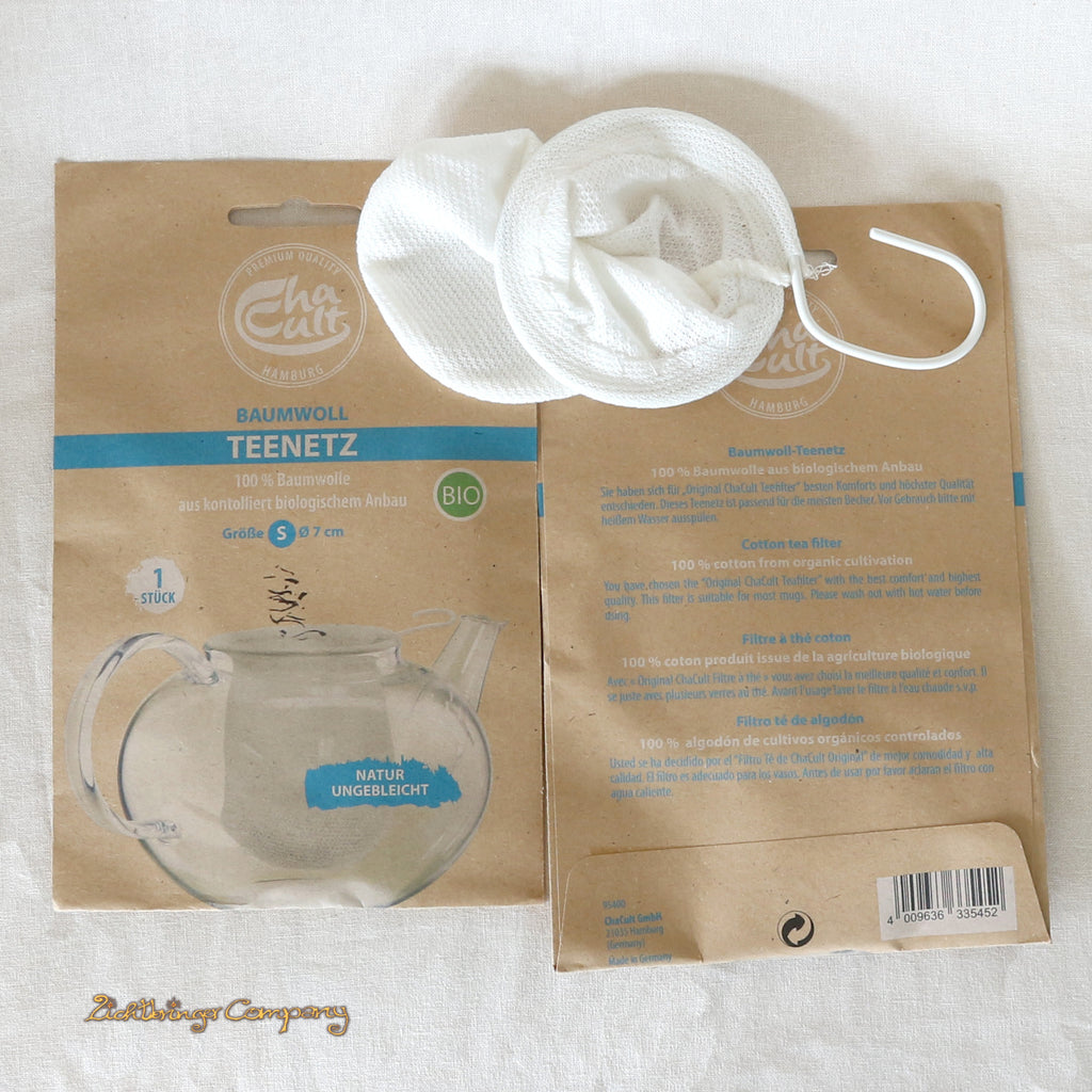 Teenetz aus Bio-Baumwolle verpackt im Papierbeutel
