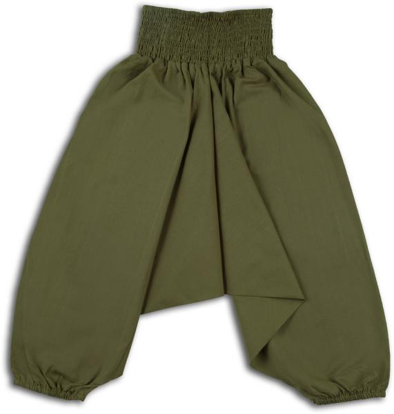 Aladinhose Kind 3-5 Jahre Kindergrösse S Farbe oliv