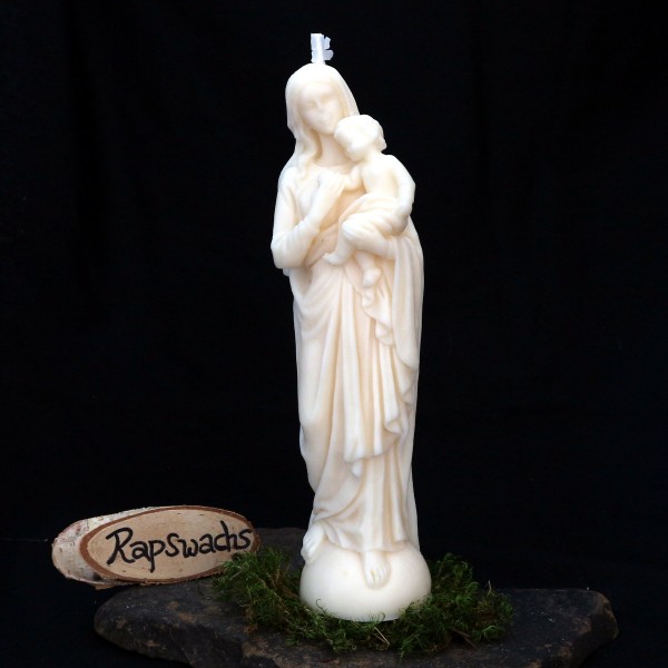 Maria Kerzenstatue aus Rapswachs